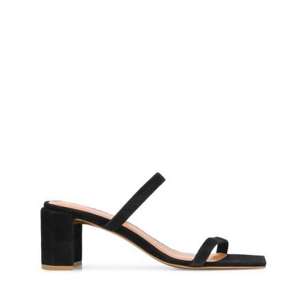 By Far, Tanya Suede Mules Czarny, Kobieta, Rozmiar: 40 EU