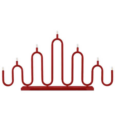 Globen lighting Noel 7 adventtikynttelikkö, punainen