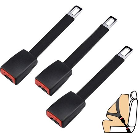 ING 3-delt sikkerhedsseleforlænger 25 cm sikkerhedsseleforlængere s forlænger sikkerhedssele biltilbehør til folk, der bærer tungt tøj, overvægtige 