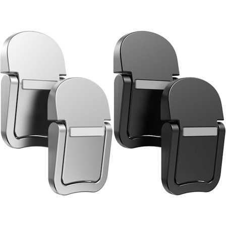 Pairs Kannettavan Tietokoneen Näppäimistötelineet Korokkeet Kannettavan Tietokoneen Näppäimistön Pidike (Musta, Hopea, 4*3*0.7cm)