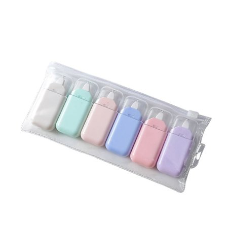 6 stk korreksjonstape (a), hvit korreksjonsmus, korreksjonstaper, korreksjonsruller for barn og studenter, korreksjonsrull for skolen