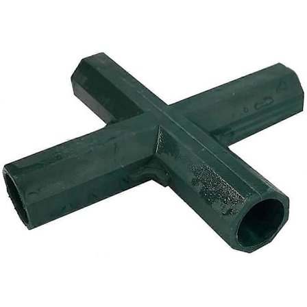 4 stk. Havehjørneforbindelser til Have, 4-vejs Rørforbindelse, Hjørneforbindelse, Drivhusmøbler, 16 mm Indvendig Flad, 4-vejs