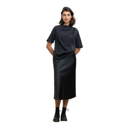 Ahlvar Gallery Lima tee blue grey Blå, Dame Bluser