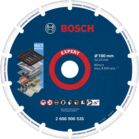 Bosch Expert Diamond Metal Wheel Diamatkapskiva 180 x 22,23 mm, Maskintillbehör & förbrukning