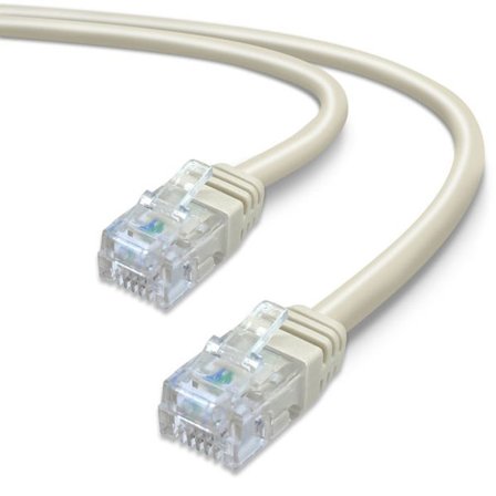 RJ11-kabel 5m M/M tvinnade par Idealisk ADSL-höghastighet, RJ11 hane till hane-kontakter Längd 10,00m - Beige