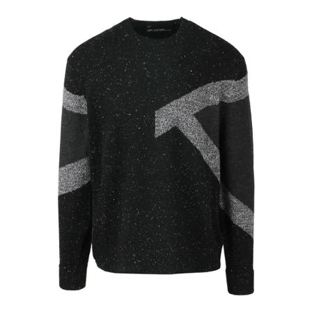 Neil Barrett Modernist Knit Sweater Sort, Herre