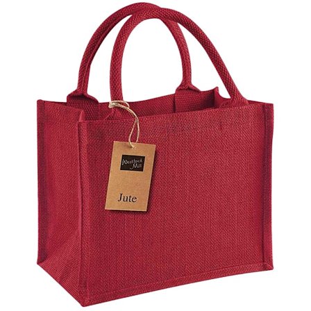 Westford Mill Jute Mini Presentpåse One Size Röd