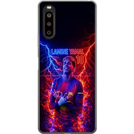 Yhteensopiva Puhelinkuori Sony Xperia 10 II Viktor Gyökeresin muotokuva Arsenal-paita päällä, jossa intensiivinen katse ja tumma dramaattinen tausta