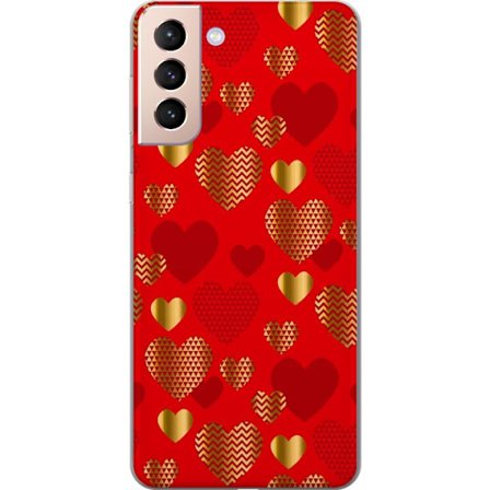 Kompatibelt Mobilskal till Samsung Samsung Galaxy S21 GoldenHearts