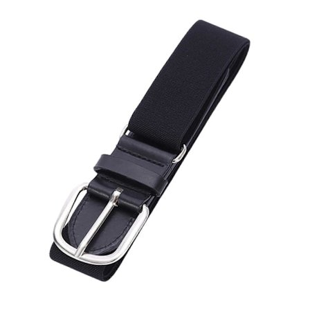 Teenager Elastisk Baseball Softball Bælte Justerbar Længde Legeringsspænde Bælte Ensfarvet Imitation Læderbælte