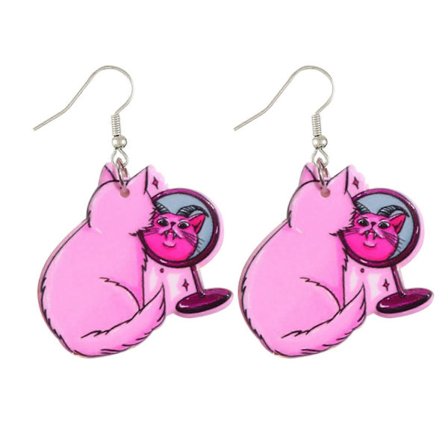 Y2K Hjerte Kranie Hånd Øreringe Overdrevne Øreringe Halloween Akryl Dråbe Øreringe Statement Smykker til Kvinder Piger