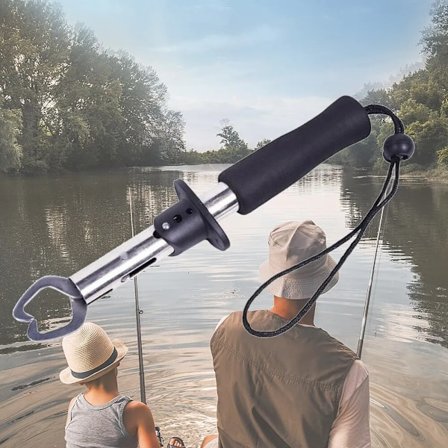 Rustfritt stål Fisk Kontroller Bærbar Profesjonell Fisk Grip Lip Catcher Folding Tang