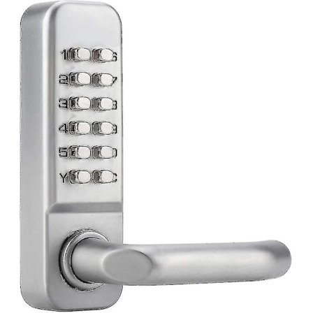 Vandtæt mekanisk kodelås, 1-11 cifret kodekombination sikkerhedskode kodelås nøglefri mekanisk kombinationsdørlås til trækontor D