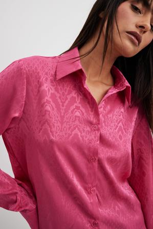 NA-KD Chemise structurée à manches ballon - Chemises - Rose - EU 32