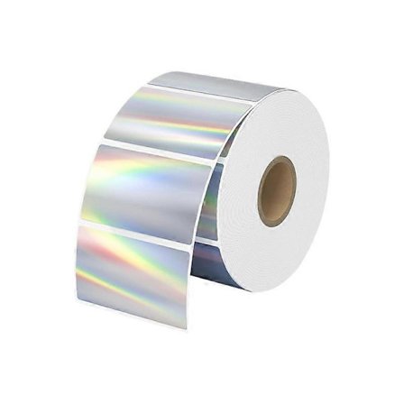 Laser runde forseglingsetiketter matt sølv termisk vanntett trykk lim