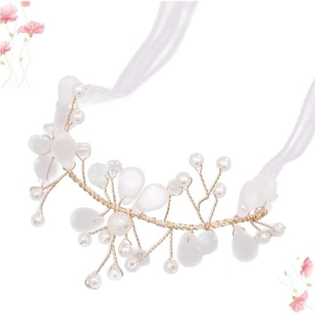 (Guld) 4 stk. brudepige armbånd med perler og bånd til brudepigefest dekoration