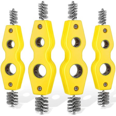 4 stk Kobberrørbørste Kobberrørrenser 4 i 1 Rørbørste Rens Inni og Utenpå Tråd Cle