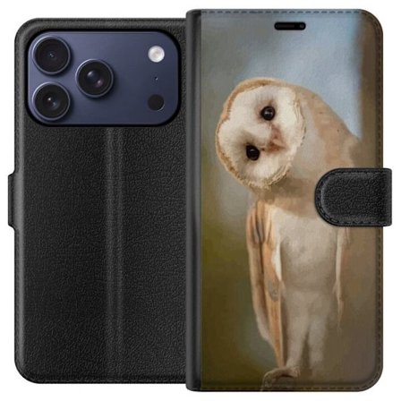 Yhteensopiva Lompakkokotelo Apple iPhone 17 Pro Uggla Nyfiken Blick Fågelmotiv Skog Natur Grafiskt Design