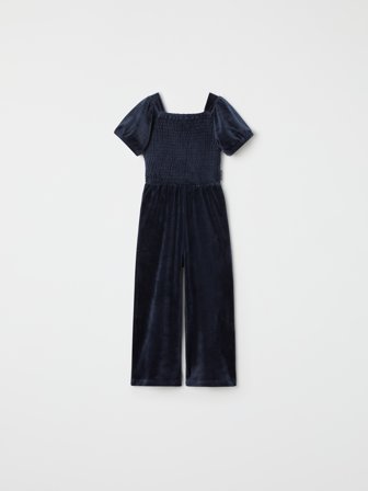 Polarn O. Pyret - Jumpsuit with puff sleeves - 104 - Childrenswear - blue