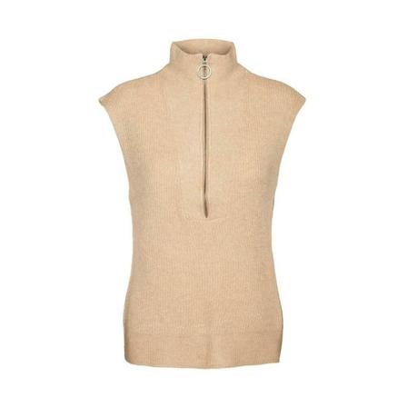 Noisy May, Sleeveless Knitwear Beige, Dames, Maat:M,polyester