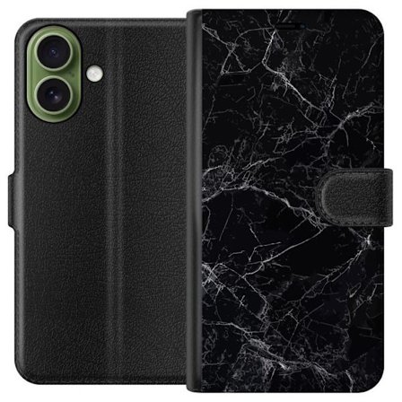 Kompatibelt Lommeboketui til Apple Apple iPhone 17 Marmor Svart