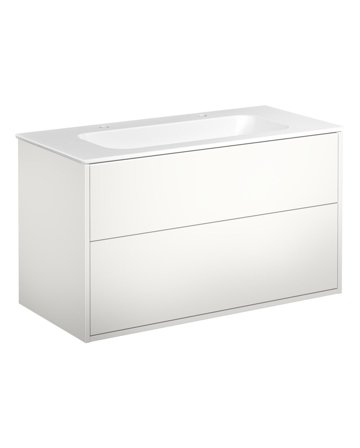 Gustavsberg Artic GB71ACVU10TMSW2 Kommodpaket vit/mattvit, 100 cm, 2 blandarhål Vit/mattvit, Badrum