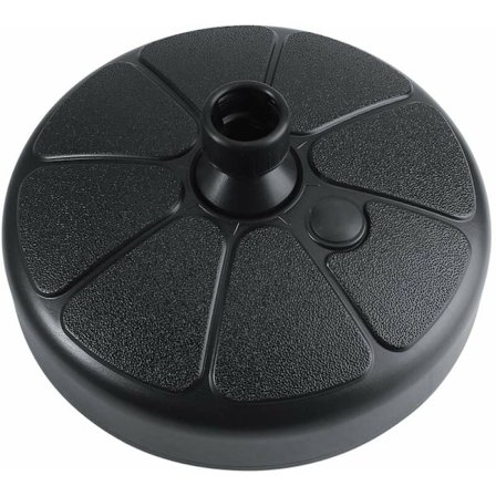 Plast Parasollfot, Rund Form, Fyllbar med Vatten eller Sand, Stabil Bas för Utomhus, Trädgård, Patio