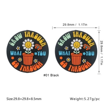 10 stykker nye pepperkaker sitron hjerte silikon perler jul til smykker laging diy nøkkelring