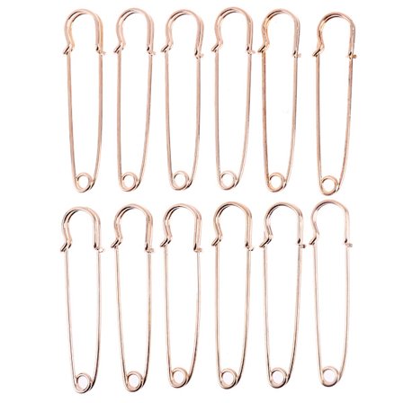 12st Large Heavy Duty Rostfritt Stål Big Jumbo Safety Pin Bla