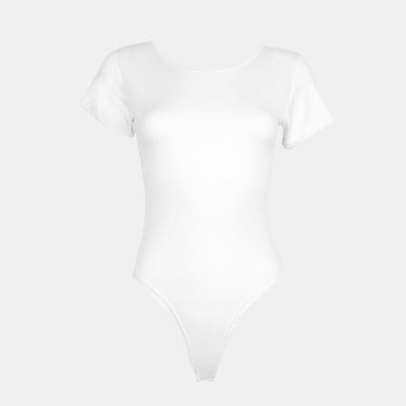 Kvinnor Enfärgad T-shirt Body Kortärmad Romper