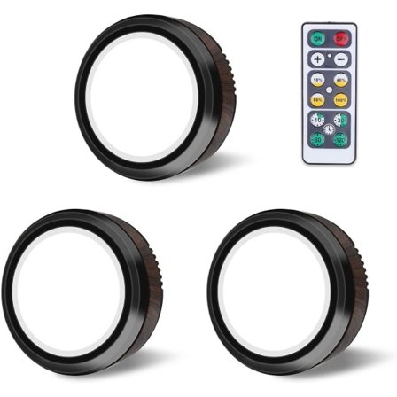 Bas skapbelysning Batteridrevet. Led Puck Light med fjernkontroll Gave