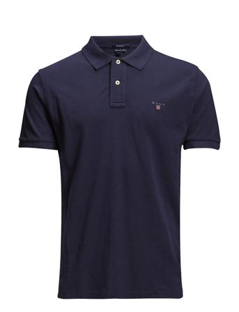 Original Pique Ss Rugger Polos Short-sleeved Blå GANT