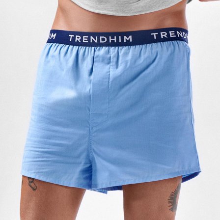 AirFeel | Navy & Sky Blue Loose-fit Cotton Boxers for Men - Woven Boxers