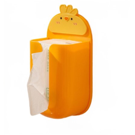 Stansfri väggmonterad hylla, hygienisk plastvävnadslåda (orange)