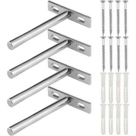 Skjulte feste T-formede veggbraketter for hyller