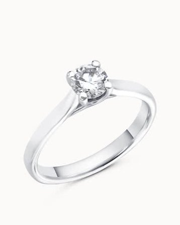 Diamantring Agnes 18K Hvitt Gull Lab-dyrket Diamant 0.30 Carat - Forlovelsesringer & Gifteringer hos Vanbruun