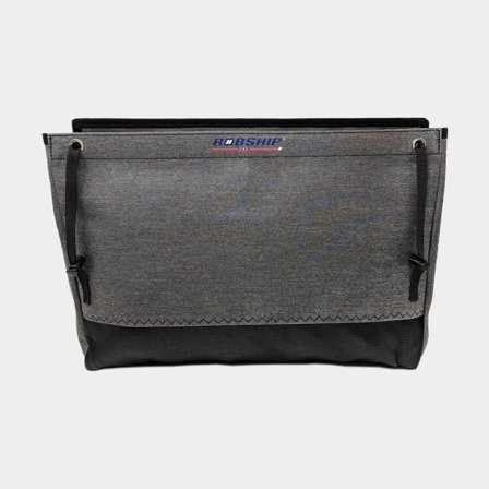 Sac à drisses Robship Essential Rope Bag Grafito Large, acrylique protégé UV, 48 x 32 x 10 cm, gris + bouchons de fixation