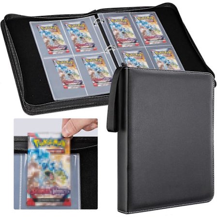 Samlarpärm för Booster Packs, rymmer 48 Booster Packs, 4-ficks Booster Pack-hållare med 12 fickor, Display Protector