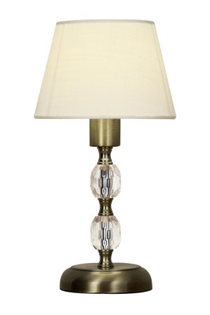 Aneta Lighting JOHANNA bordlampe mini, antik/hvit, inkl. skjerm