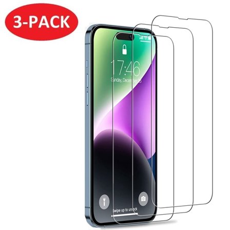 3-Pack - iPhone 15 Pro skærmbeskytter i hærdet glas