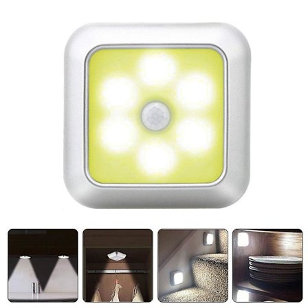 1st Square 6 Led Motion Sensor Nattljus Batteridriven Indu