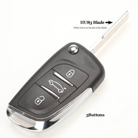 CE0523 Modifisert nøkkel for Citroen C2 C4 C5 Berlingo Xsara Picasso for Peugeot 306 407 807 Partner Hu83