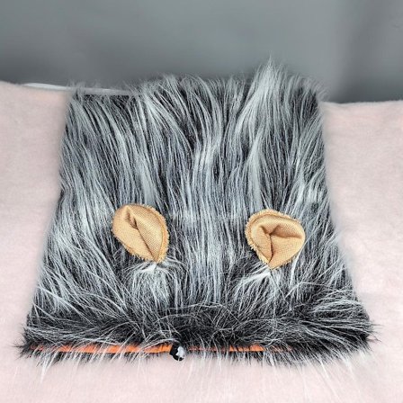 Løvemanke til hund, Realistisk og sjov Løvemanke til hunde, Hundeløvemankekostume, Realistisk manke med ører til små mellemstore hunde, Pet Halloween 