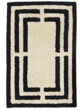 Chateau Badrumsmatta 60X90 Naturvit/Svart Bomull Tvättbar