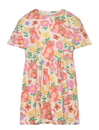 Top Long Wide Aop Cats And Flo Dresses & Skirts Dresses Casual Dresses Short-sleeved Casual Dresses Multi/mønstret Lindex*Betinget Tilbud