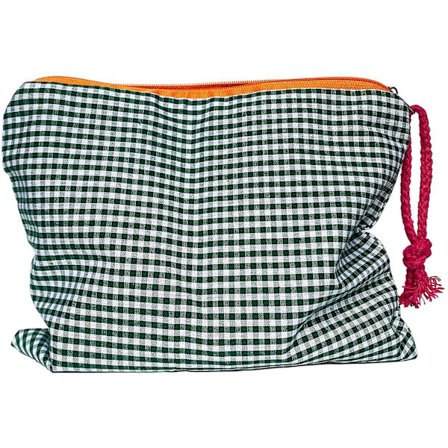 Meikkipussi, kannettava pussi, käsilaukku, matkakosmetiikan säilytyslaukku (vihreä)