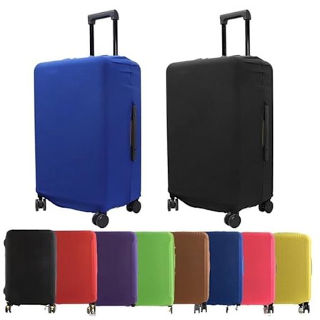 Vikbart Elastiskt Dammtätt Bagageskydd för Resväska Trolley Skyddande Viktiga Tillbehör (Medium Storlek: 55 x 63 Cm), svart 1 st