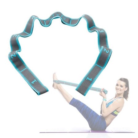 Stretchband, gymnastikband med 9 öglor, yoga stretch-FQ-