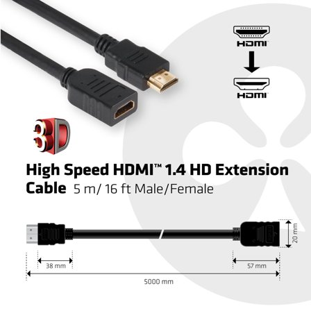Club 3D HDMI-forlengelseskabel - 5 m