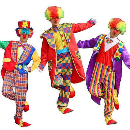 Halloween Clowndräkt för Vuxna, Clowndräkt för Män och Kvinnor ZC-019 4XL